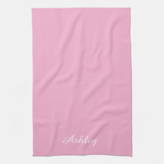 Personalized Name Stylish Modern Elegant Pink Theedoek