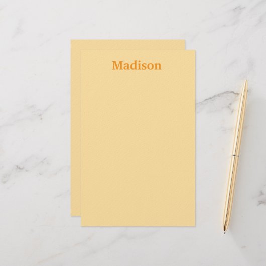 PERSONALIZED NAME STYLISH MODERN OFFICE SCHOOL  BRIEFPAPIER (Voorkant / Achterkant in situ)