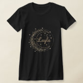 Personalized Name T-Shirt - Elegant Crescent Moon (Laagn)