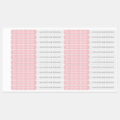 Personalized Name Tag Pink Plaid & Lace Clothing Labels (Vel)