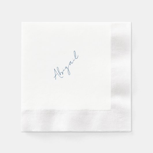 Personalized Name Teal Bridal Shower Coined  Servet (Voorkant)