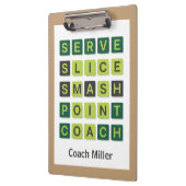 Personalized Name Tennis Coach Wordle Style Klembord (Links)