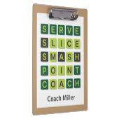 Personalized Name Tennis Coach Wordle Style Klembord (Rechts)