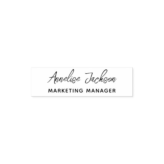 Personalized name title signature script zelfinktende stempel (Design)