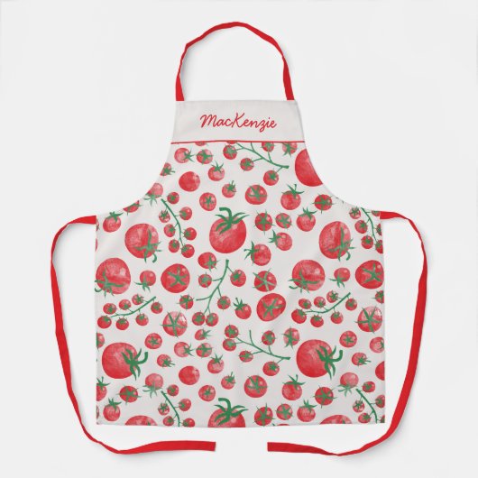 Personalized Name Tomato Pattern Schort (Voorkant)