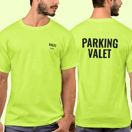 Personalized Name Valet Parking Attendant Shirt