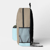 Personalized name, Vertical stripes, Burlap  Bedrukte Rugzak (Rechts)