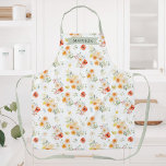 Personalized Name Watercolor Sunny Floral Pattern Schort<br><div class="desc">Introducing our Personalized Name Watercolor Sunny Floral Pattern Apron. Featuring watercolor illustration of bright color flowers pattern. Suitable as a gift for flower lover women.</div>