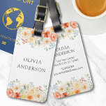 Personalized Name Watercolor Sunny Flowers Floral Bagagelabel<br><div class="desc">Introducing our Personalized Name Watercolor Sunny Flowers Floral Luggage Tag. Featuring watercolor illustration of flower arrangement with bright colors and editable texts that can be personalized your name. Suitable as a travel gift for flower lovers women.</div>