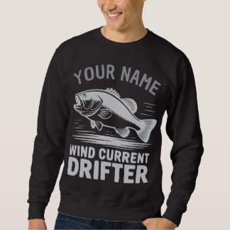 Personalized Name Wind Current Drifter Bass Fish Trui