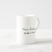 Personalized name Xmas reindeer cute cartoon Porselein Kop (Voorkant rechts)