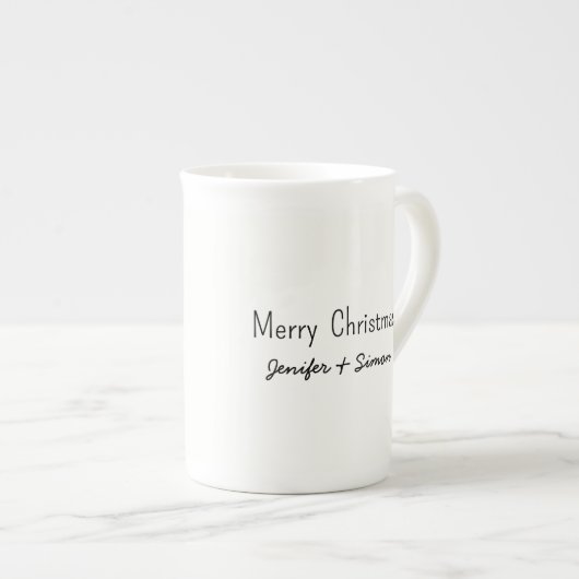 Personalized name Xmas reindeer cute cartoon Porselein Kop (Voorkant rechts)