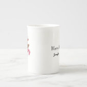 Personalized name Xmas reindeer cute cartoon Porselein Kop (Voorkant)