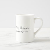 Personalized name Xmas reindeer cute cartoon Porselein Kop (Rechts)