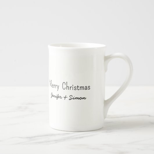 Personalized name Xmas reindeer cute cartoon Porselein Kop (Rechts)