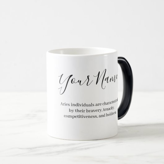 Personalized Name ,zodiac sign, traits mug Magische Mok (Voorkant rechts)
