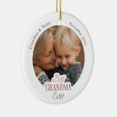 Personalized Names Photo Best Grandma Ever Keramisch Ornament (Rechts)
