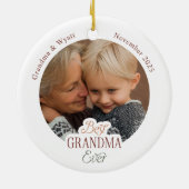 Personalized Names Photo Best Grandma Ever Keramisch Ornament (Achterkant)