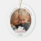 Personalized Names Photo Best Grandma Ever Keramisch Ornament (Links)