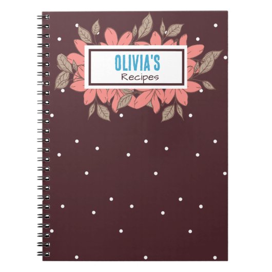 Personalized Name's Recipe Notebook Notitieboek (Voorkant)