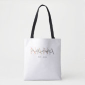Personalized Nana Grandma Floral Elegance  Tote Bag (Voorkant)