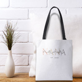 Personalized Nana Grandma Floral Elegance  Tote Bag