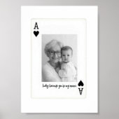 Personalized Nana Photo Ace of Spades Custom Poster (Voorkant)