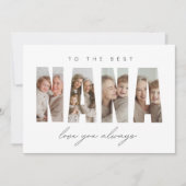 Personalized NANA Photo Card | Custom Modern Feestdagenkaart (Voorkant)