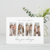 Personalized NANA Photo Card | Custom Modern Feestdagenkaart (Staand voorkant)