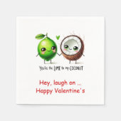 Personalized Napkins Cute Food Love Quotes Servet (Voorkant)