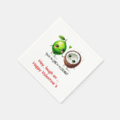 Personalized Napkins Cute Food Love Quotes Servet (Hoek)
