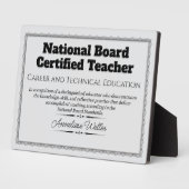 Personalized National Board Certified Teacher  Fotoplaat (Zijkant)