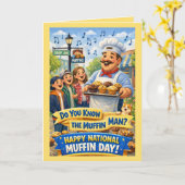 Personalized National Muffin Day Greeting Card Kaart (Gele Bloem)