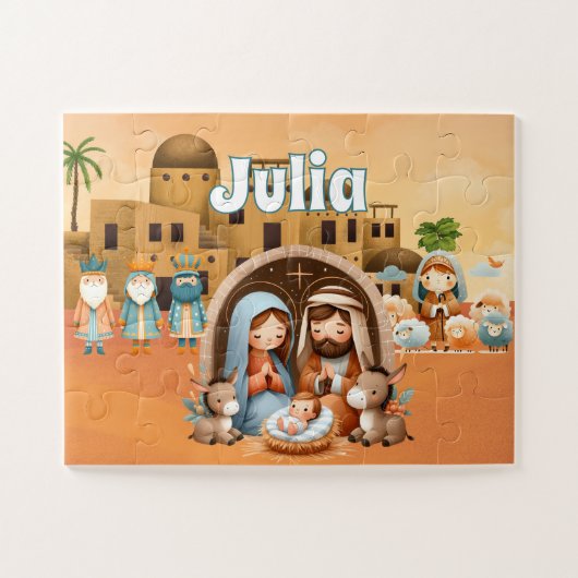 Personalized Nativity  Legpuzzel (Horizontaal)