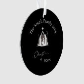 Personalized Nativity Name Acrylic Christmas Ornament (voorkant)