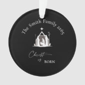 Personalized Nativity Name Acrylic Christmas Ornament (voorkant)