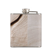 Personalized Natural Wood Grain Texture Heupfles (Achterkant)