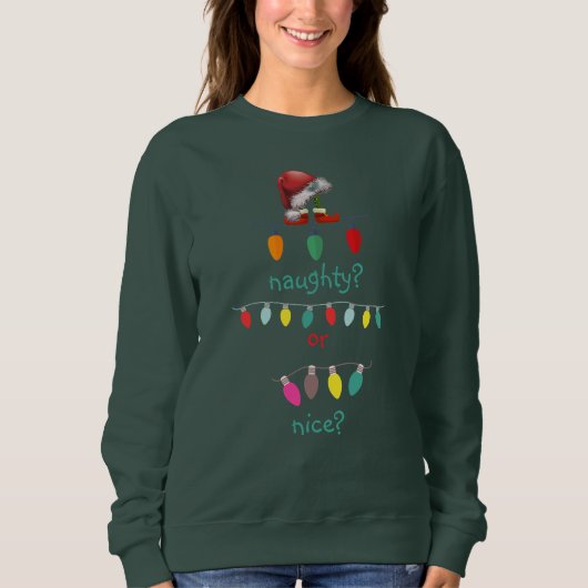 Personalized Naughty or Nice Ugly Christmas  Trui (Voorkant)