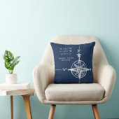 Personalized Nautical Coordinates & Compass Rose Kussen (Stoel)