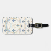 Personalized Nautical Honeymoon Crest Bagagelabel (Voorkant horizontaal)