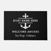 Personalized Nautical Welcome Aboard Anchor Deurmat (Voorkant)