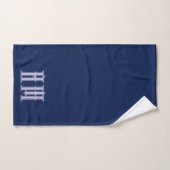Personalized navy blue bad handdoek (Handdoek)