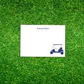 Personalized Navy Blue Golf Cart Post-it® Notes