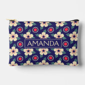 Personalized Navy Blue Vintage Floral Etui (Voorkant)
