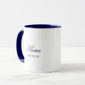 Personalized Navy Combo Custom Coffee Mug Name Mok (Voorkant links)