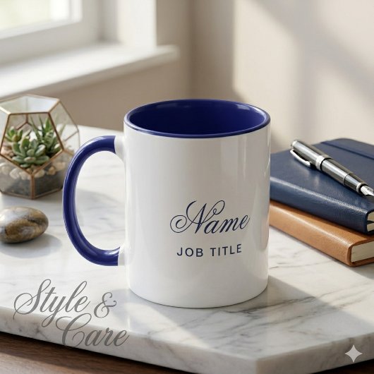 Personalized Navy Combo Custom Coffee Mug Name Mok