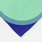 Personalized Navy Mint Polka Dot Pattern Modern  Fleece Deken (Hoek)