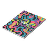 Personalized Neon Abstract Pattern — Retro Design Notitieblok (Linkerzijde)