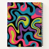 Personalized Neon Abstract Pattern — Retro Design Notitieboek (Achterkant)