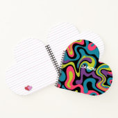 Personalized Neon Abstract Pattern — Retro Design Notitieboek (Binnen)